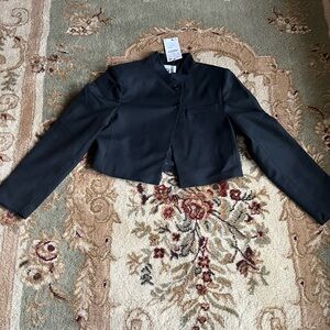 Zara Black Cropped Blazer sz Large